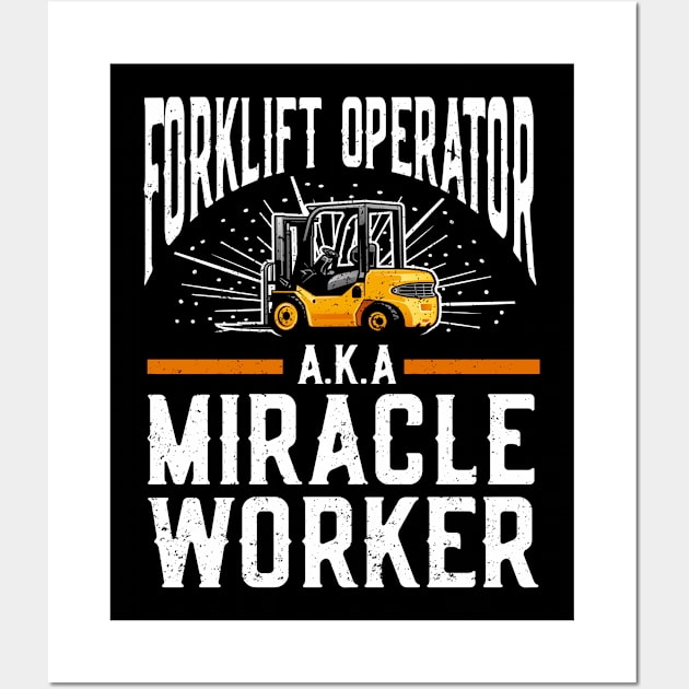 Forklift Certified Forklift Operator Forklift Wall Art by IngeniousMerch